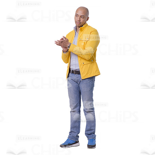 Attractive Young Man Clapping Hands Cutout Photo-0