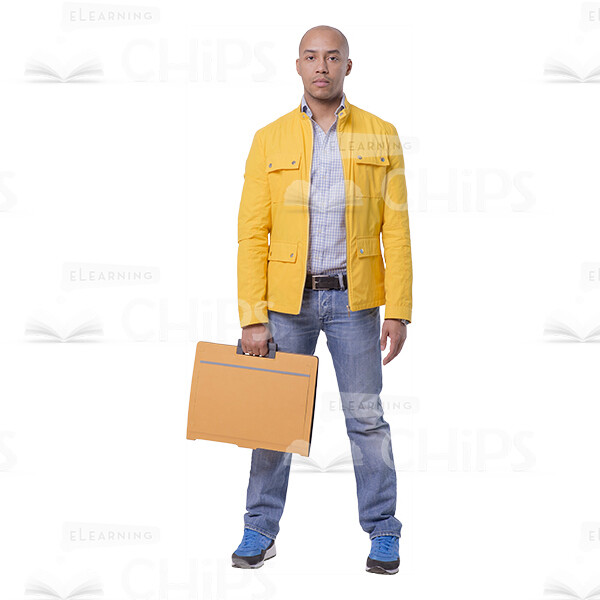 Handsome Young Man Holds Folder Cutout Image-0