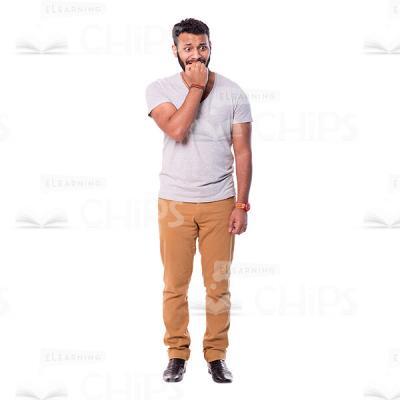 Worried Latino Man Cutout Photo-0