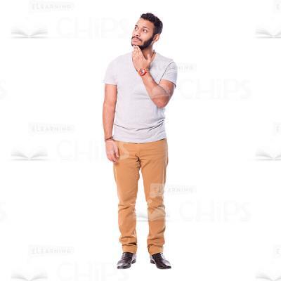 Latino Young Man In Pensive Pose Cutout Photo-0