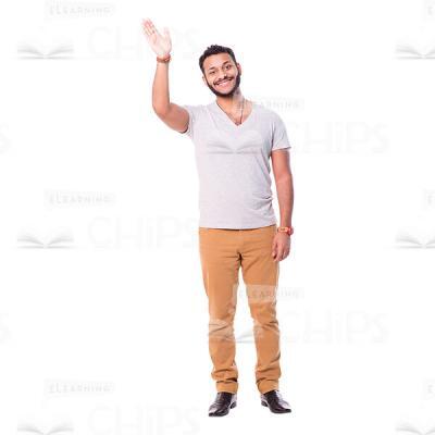 Pleased Latino Man Making Bye Gesture Cutout-0