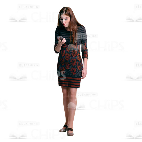 Pretty Young Woman Talking The Mobile Phone Cutout Photo Pack-25200