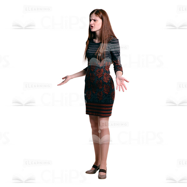 Frowning Girl Arguing Cutout Photo-0 Frowning Girl Arguing Cutout Photo-0