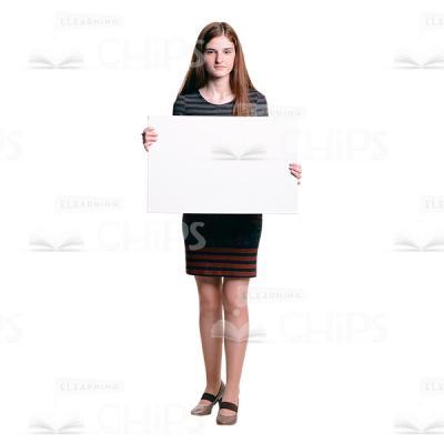 Nice Young Lady With Horizontal Poster Cutout Picture-0