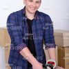 Happy Man Using Adhesive Tape Stock Photo