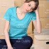 Sad Young Woman Leans on Cardbox Stock Photo