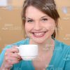 Close Up Stock Photo Of Young Woman Drinking Tea