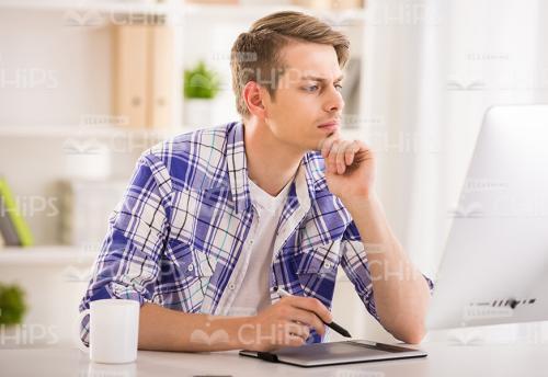 Young Designer Working Stock Photo