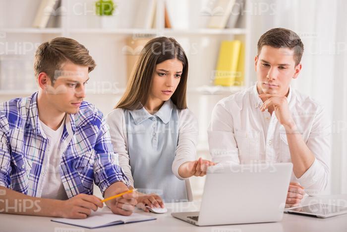 Stock Image Of Thoughtful Young People