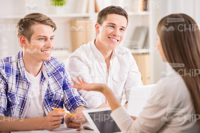 Handsome People Involed In Training Session Stock Photo
