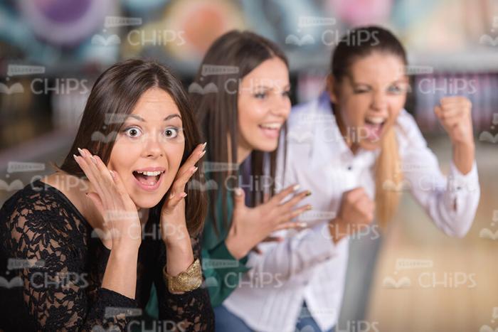 Women React Very Emotionally Stock Photo
