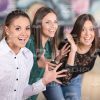 Discouraged Young Girls At Bowling Stock Photo
