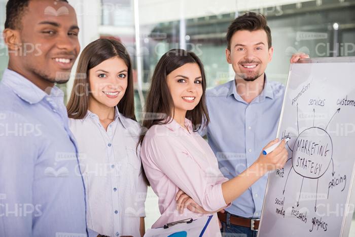 Group Of Young Students At Training Session Stock Photo