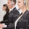 Pretty Call Center Worker Stock Photo