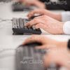 Hands Typing Text On Keyboards Stock Photo