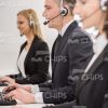 Handsome Call Center Operators At Work Stock Photo