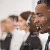 Self-Confident Call Center Operator Stock Photo