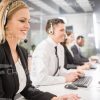 Blonde Business Lady With Laptop Stock Photo