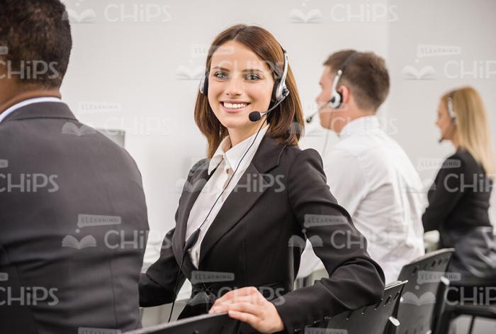 Half-Turned Female Account Manager Stock Photo