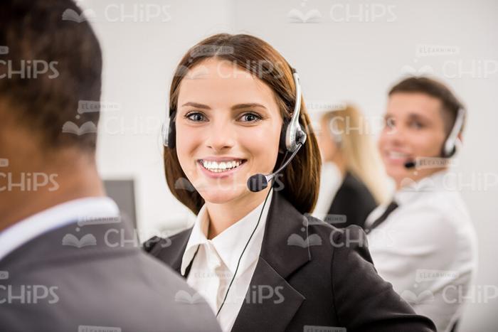 Female Manager's Face Stock Photo
