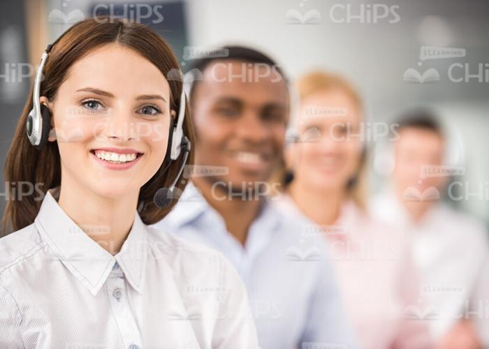 Smiling People Working Stock Photo