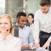 Headman Showing Something On a Paper To Worker Stock Photo