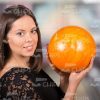 Nice Young Lady Plays Bowling Stock Photo