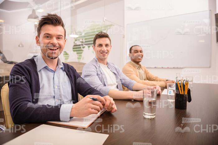 Colleagues Ready For Business Meeting Stock Photo
