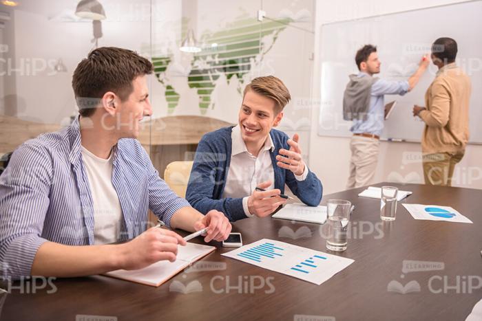 Handsome Business People Wearing Casual Clothes Stock Photo