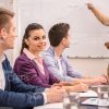 Young Lady Sitting On Training Stock Photo