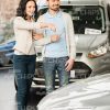 Young Couple Going To Buy a Car Stock Photo