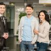 Seller Meets Customers Stock Photo