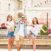 Young Friends Having Fun Outdoors Stock Photo