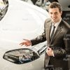 Handsome Car Consultant Top View Stock Photo