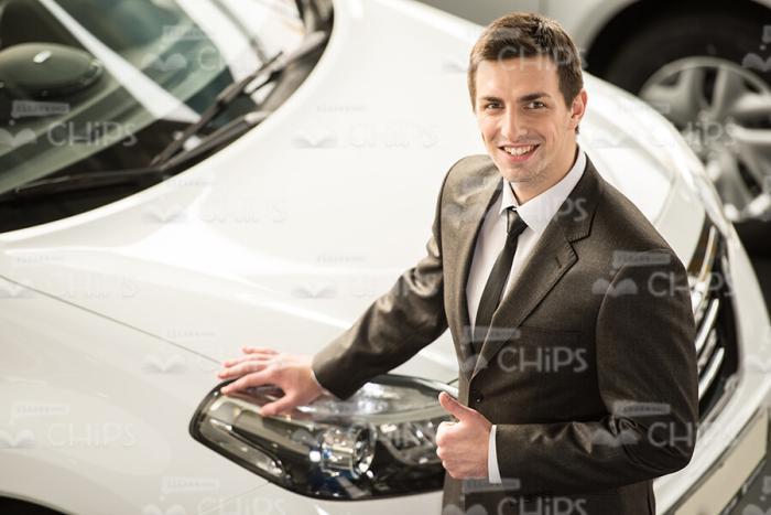 Car Dealer Shop Assistant Stock Photo