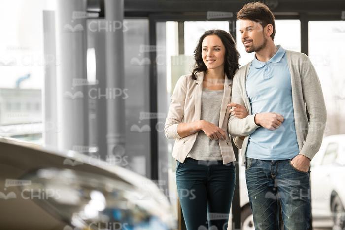 Couple Choosing Car Stock Photo