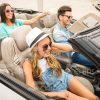 Handsome Young Friends Are Going For Drive Stock Photo