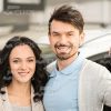 Close Up Couple With Keys To The New Car Stock Photo