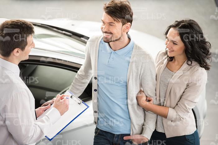 Couple Buying Car Stock Photo