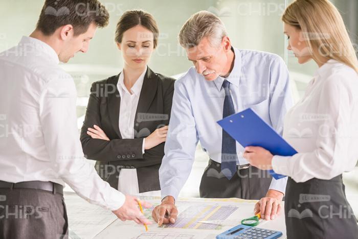 Architects Discussing Project Stock Photo