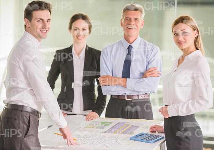 Architects On Business Meeting Stock Photo