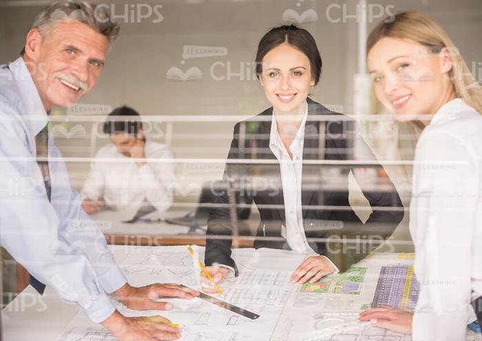 Happy Business People Working Stock Photo