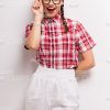 Surprised Young Girl Wearing Eyeglasses Stock Photo