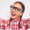 Excited Teenager Taking Selfie Close Up Stock Photo