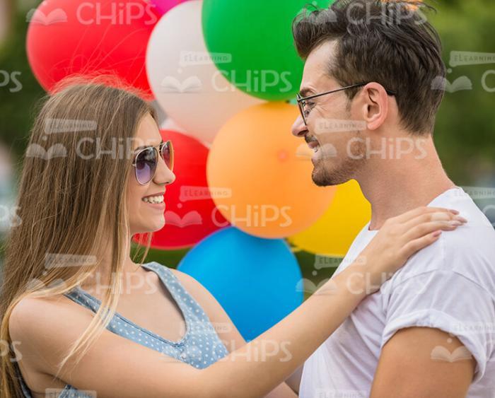 Happy Couple Looking At Each Other Stock Photo