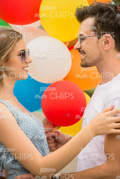 Young Couple Profile View Stock Photo
