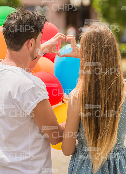 Nice Young Couple From The Back Stock Photo Nice Young Couple From The Back Stock Photo