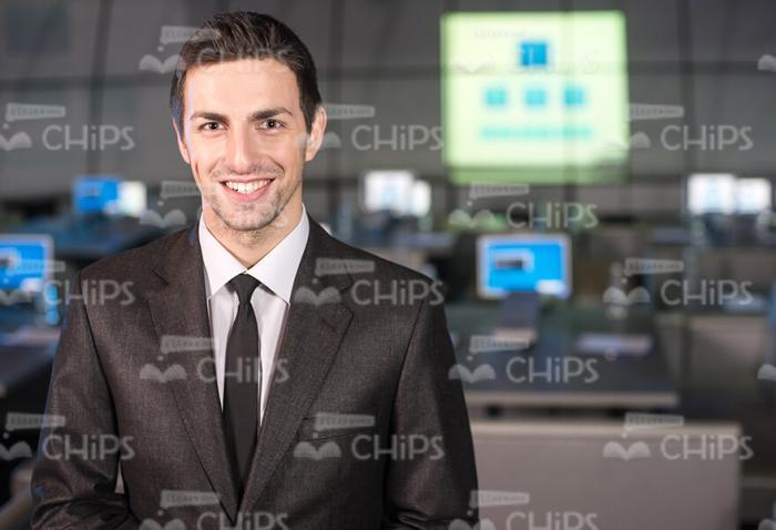 Smiling Young Businessman Stock Photo