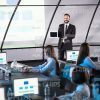Young Businessman Holds Presentation Stock Photo