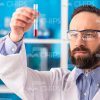 Researcher Holds Test Tube Stock Photo